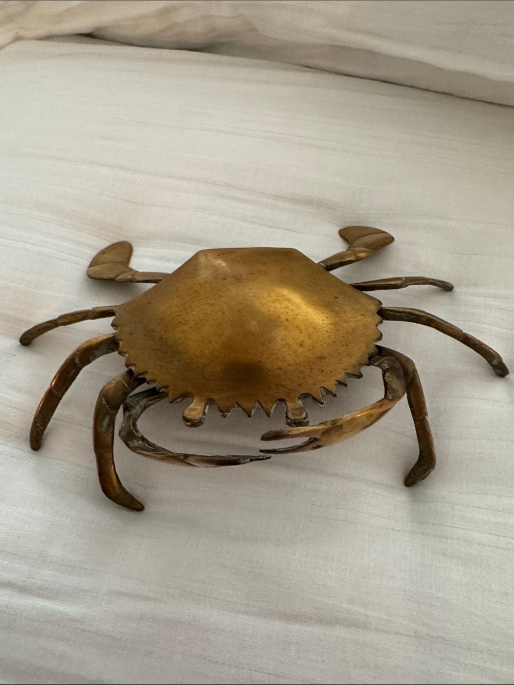 Vintage Brass Crab Asshyray